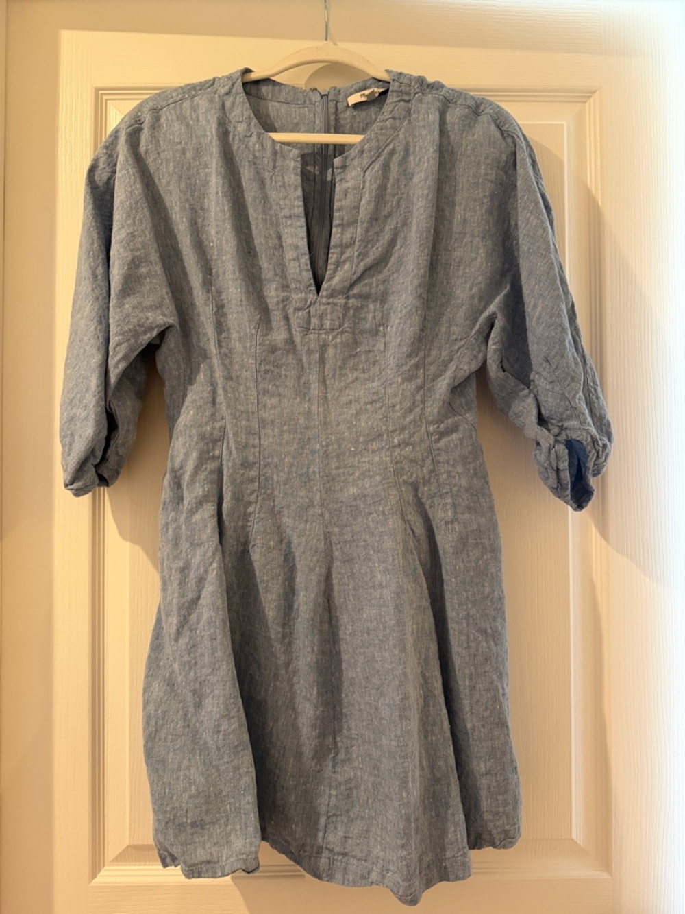 Madewell Light Blue Linen Mini Dress